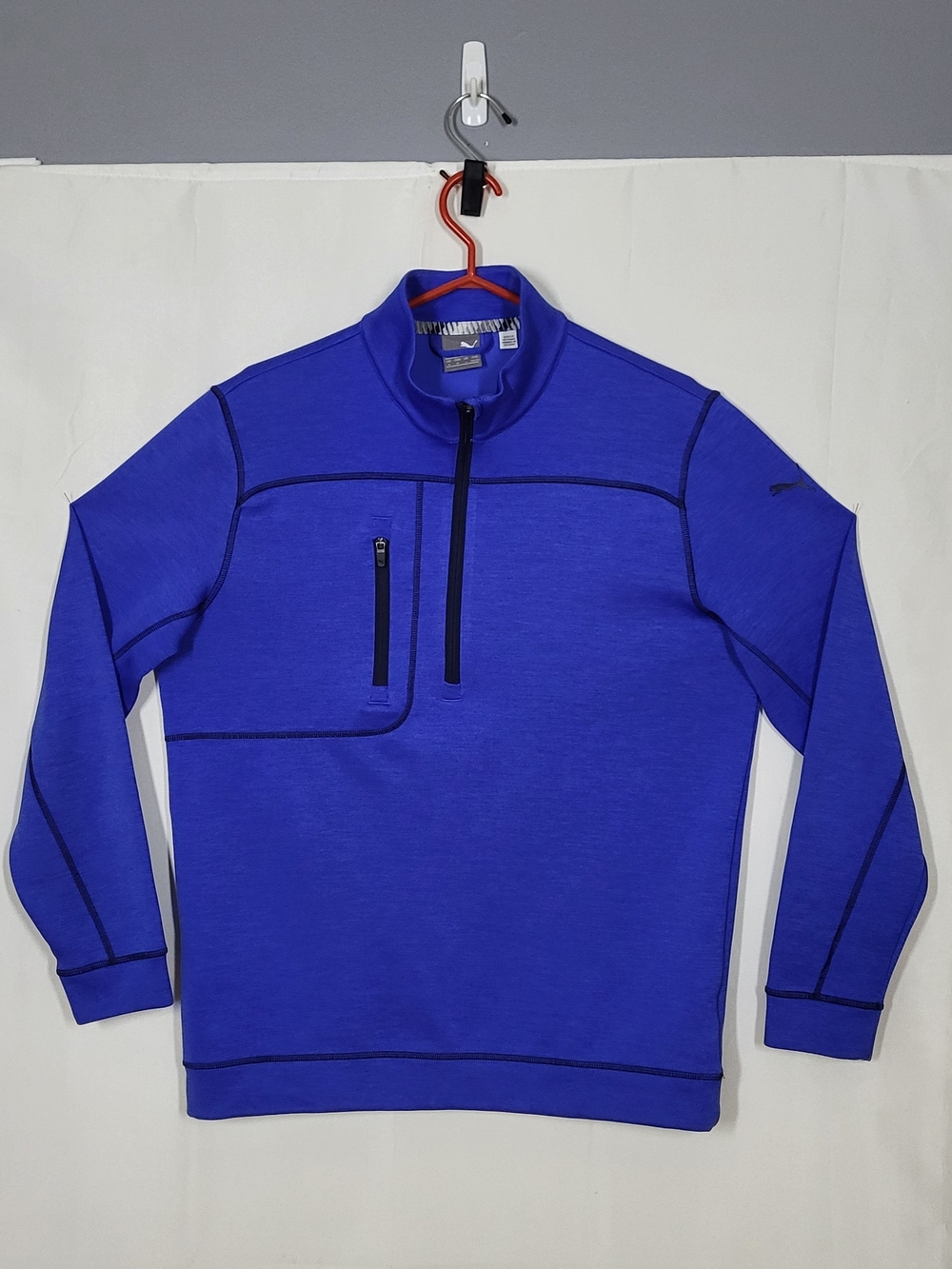 Puma Royal Blue Half-Zip Pullover with Black Trim